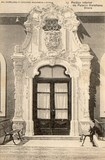 Bilhete postal do Pórtico interior do Palácio Barahona, Evora | Portugal em postais antigos