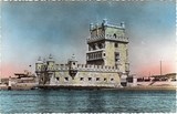 Bilhete postal antigo de Lisboa , Portugal: Torre de Bélem - 125