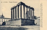 Bilhete postal do Templo de Diana ( templo romano)​, Évora | Portugal em postais antigos