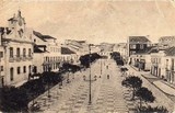 Bilhete postal da Praça da Répública de Caldas da Rainha | Portugal em postais antigos