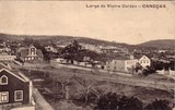 bilhete postal ilustrado antigo do Largo Vieira Caldas, Caneças  | Portugal em postais antigos