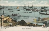 Bilhete postal ilustrado de Lisboa, vista do Tejo | Portugal em postais antigos