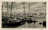 Bilhete postal ilustrado de Lisboa, doca de Santo Amaro | Portugal em postais antigos