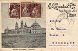 Bilhete postal ilustrado do Convento de Mafra | Portugal em postais antigos 