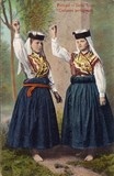 Postal antigo de Santo Tirso, Portugal: Costumes