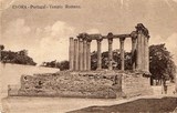 Bilhete postal do Templo Romano ​de Évora | Portugal em postais antigos