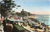 Bilhete postal ilustrado da Praia do Estoril | Portugal em postais antigos 