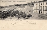 Bilhete postal ilustrado antigo de Estremoz, Largo do ​Quartel de Cavalaria | Portugal em postais antigos