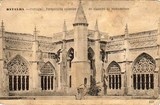 Bilhete postal de Batalha, exterior do Claustro | Portugal em postais antigos 