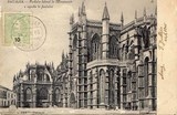 Bilhete postal de Batalha, a fachada lateral e capela do Fundador | Portugal em postais antigos 