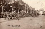 Os Portugueses em França - Dia da vitória - Exército Português | Portugal em postais antigos
