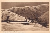 Bilhete postal ilustrado da Pousada do Marão durante um nevão  | Portugal em postais antigos 