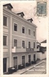 Bilhete postal ilustrado da Pensão Montanha - Monte-Real - Leiria | Portugal em postais antigos 