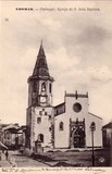 Bilhete postal antigo de Tomar : Igreja de São João Baptista | Portugal em postais antigos