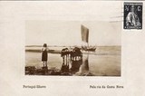 Bilhete postal antigo de Ilhavo, Pela ria da Costa Nova | Portugal em postais antigos