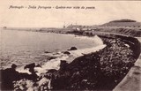 Bilhete postal do Quebra-mar visto do Poente, Mormugão, India Portuguesa | Portugal em postais antigos