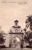 Bilhete postal do Arco de Vizo-Rei, Velha Goa, India Portuguesa | Portugal em postais antigos
