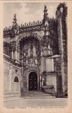 Bilhete postal ilustrado do Pórtico do Convento de Cristo, Tomar | Portugal em postais antigos