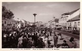 Bilhete postal de Caldas da Rainha, Praça da República à hora do mercado | Portugal em postais antigos