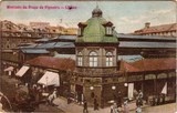 Bilhete postal de Lisboa, mercado da Praça da Figueira | Portugal em postais antigos