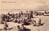 Bilhete postal de Nazaré, mercado do peixe | Portugal em postais antigos