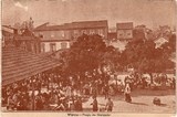 Bilhete postal de Viseu, Praça do Mercado | Portugal em postais antigos