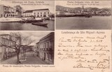 Bilhete postal de Alfândega, Praça do município, Ponta Delgada | Portugal em postais antigos