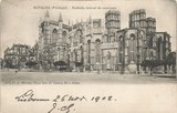 Bilhete postal de Batalha, fachada lateral do Convento | Portugal em postais antigos 