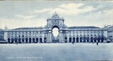 Bilhete postal ilustrado de Lisboa: Arco da Rua Augusta | Portugal em postais antigos