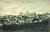 Bilhete postal ilustrado de Lisboa, Bairro e ​Palácio Nacional da Ajuda | Portugal em postais antigos