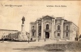 Bilhete postal ilustrado de Lisboa, ​Escola Médica e Estátua Dr. Sousa Martins | Portugal em postais antigos