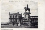 Bilhete postal antigo de Lisboa: Estátua D. José I, Praça do Comércio | Portugal em postais antigos