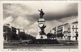 Bilhete postal ilustrado de Lisboa, ​Estátua do Marechal Saldanha | Portugal em postais antigos