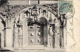 Bilhete postal de Lisboa, Portugal:Portal principal (ocidental) - Igreja de Santa Maria de Belém - Mosteiro dos Jerónimos. 