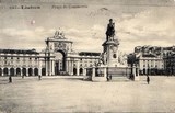 Bilhete postal antigo de Lisboa: Praça do Comércio | Portugal em postais antigos
