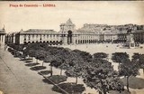 Bilhete postal ilustrado de Lisboa: Praça do Comércio | Portugal em postais antigos