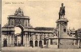 Bilhete postal antigo de Lisboa: Praça do Comércio | Portugal em postais antigos