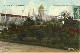 Bilhete postal de Lisboa, Portugal:​Jardim de Vasco de Gama e Mosteiro dos Jerónimos.