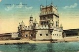 Bilhete postal antigo de Lisboa , Portugal: Torre de Bélem - 87