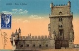 Bilhete postal antigo de Lisboa , Portugal: Torre de Bélem - 89