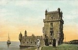 Bilhete postal antigo de Lisboa , Portugal: Torre de Bélem - 90