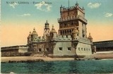 Bilhete postal antigo de Lisboa , Portugal: Torre de Bélem - 93