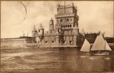 Bilhete postal antigo de Lisboa , Portugal: Torre de Bélem - 104