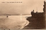 Bilhete postal antigo de Lisboa , Portugal: Torre de Bélem - 115