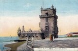 Bilhete postal antigo de Lisboa , Portugal: Torre de Bélem - 21