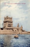 Bilhete postal antigo de Lisboa , Portugal: Torre de Bélem - 45