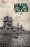 Bilhete postal antigo de Lisboa , Portugal: Torre de Bélem - 46