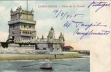 Bilhete postal antigo de Lisboa , Portugal: Torre de Bélem - 28