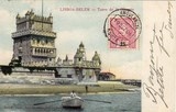 Bilhete postal antigo de Lisboa , Portugal: Torre de Bélem - 27
