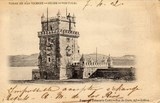 Bilhete postal antigo de Lisboa , Portugal: Torre de Bélem - 25